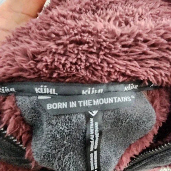 Kuhl Women's Flight Jacket Italian Fleece Hooded Pockets Thumb Loops Size M - Picture 13 of 16